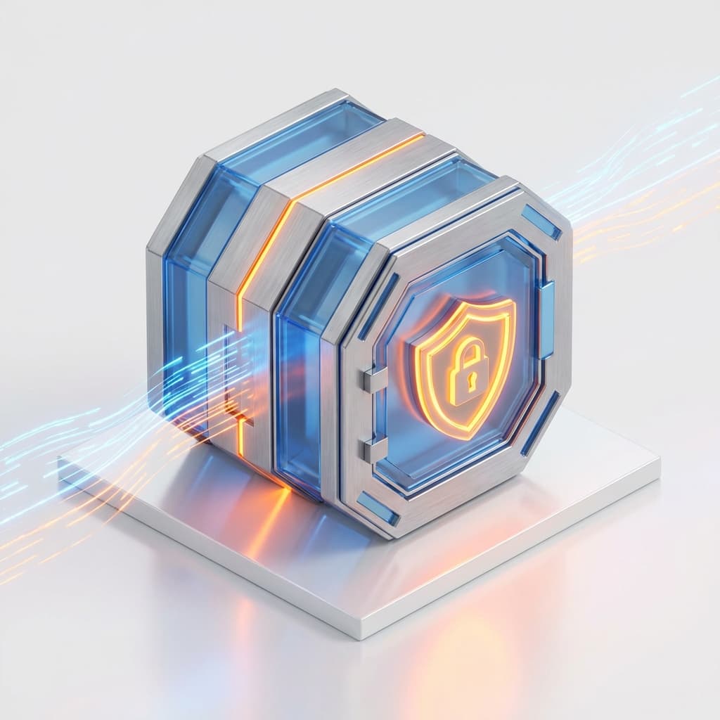 Secure Trust Shield 3D Illustration