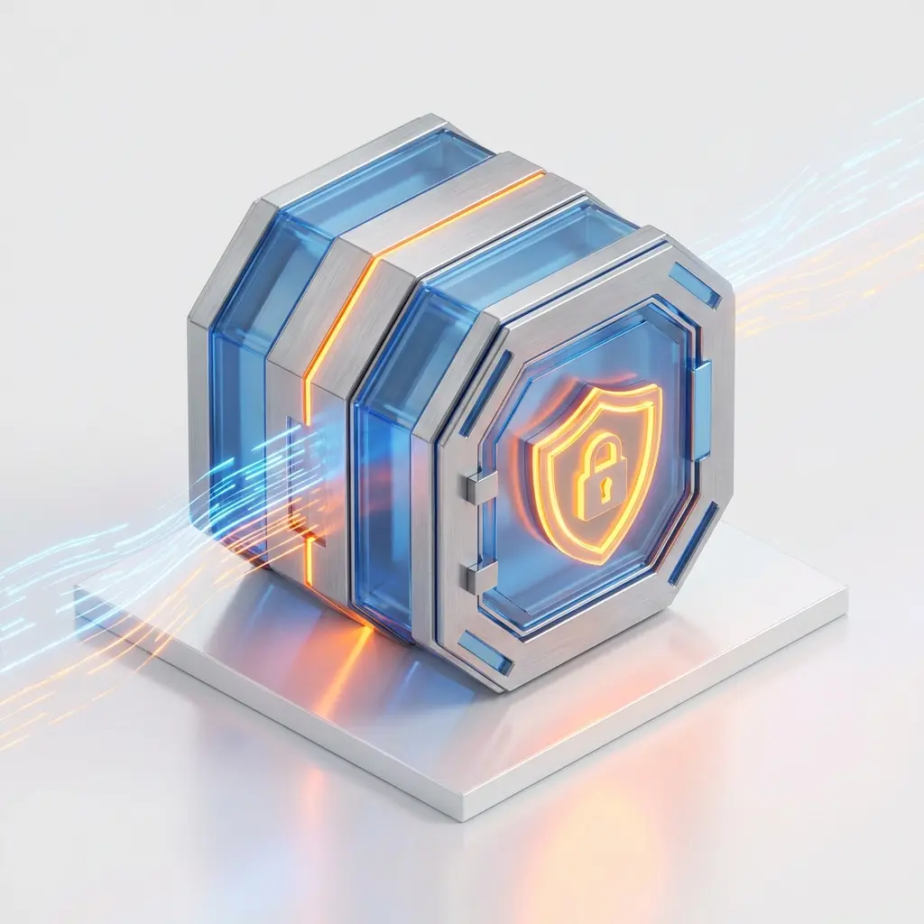 Secure Trust Shield 3D Illustration